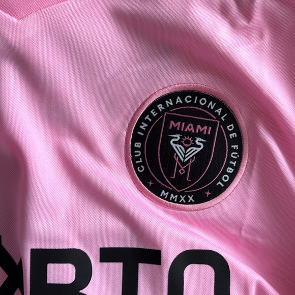 Adidas Pink and Black Soccer Jersey INTER MIAMI size L Messi - Picture 4 of 6